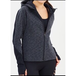 NWT Puma Evostripe Full‎ Zip Hoodie Jacket Women's Large Grey & Black